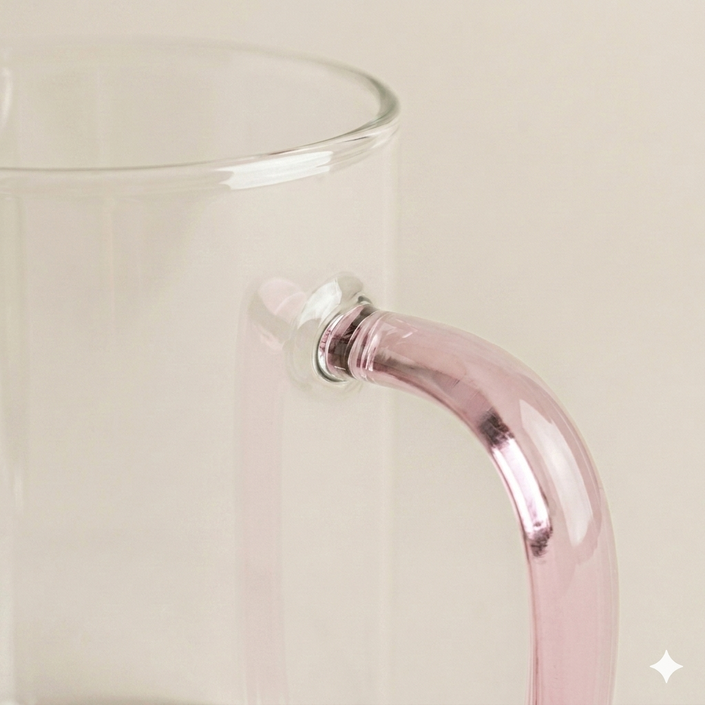 Theeglas roze