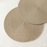 Ronde placemat beige 38 cm