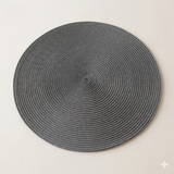 Ronde placemat donkergrijs 38 cm