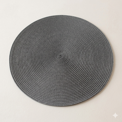 Donkergrijze luxe placemat