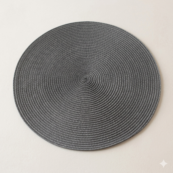 Donkergrijze luxe placemat