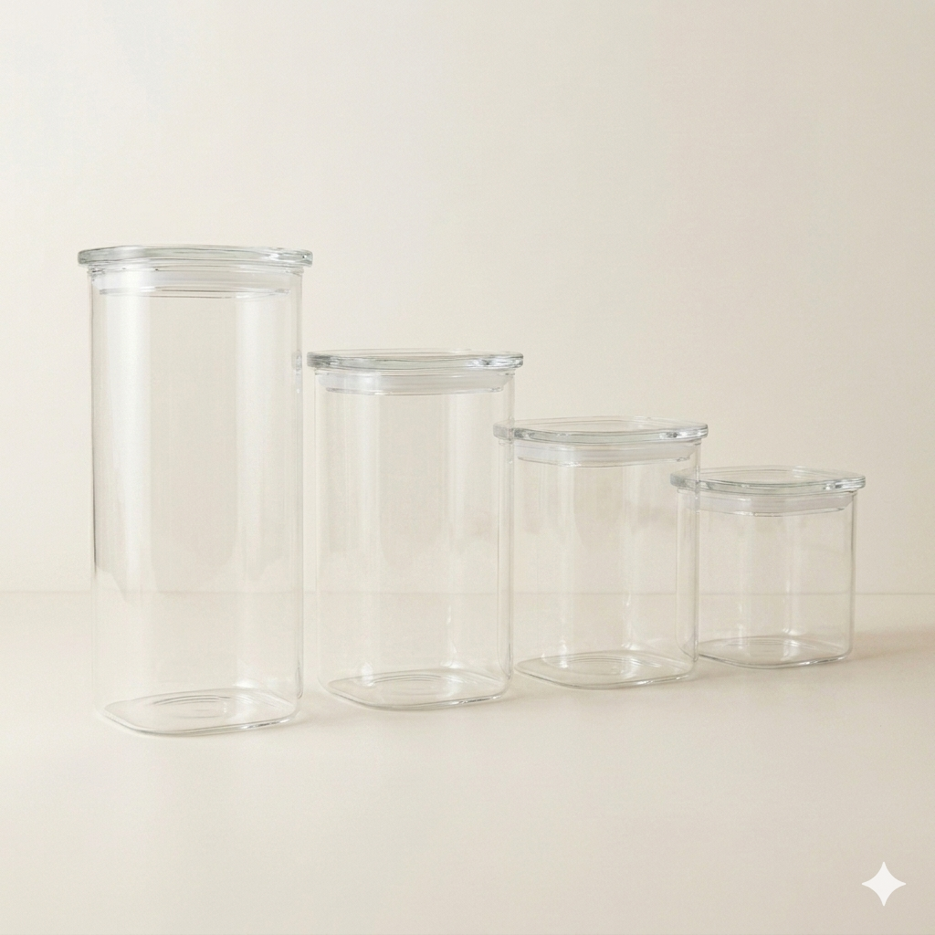 Voorraadpot 600 ml - borosilicaatglas