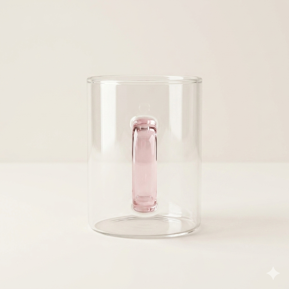 Theeglas roze
