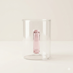 Theeglas roze