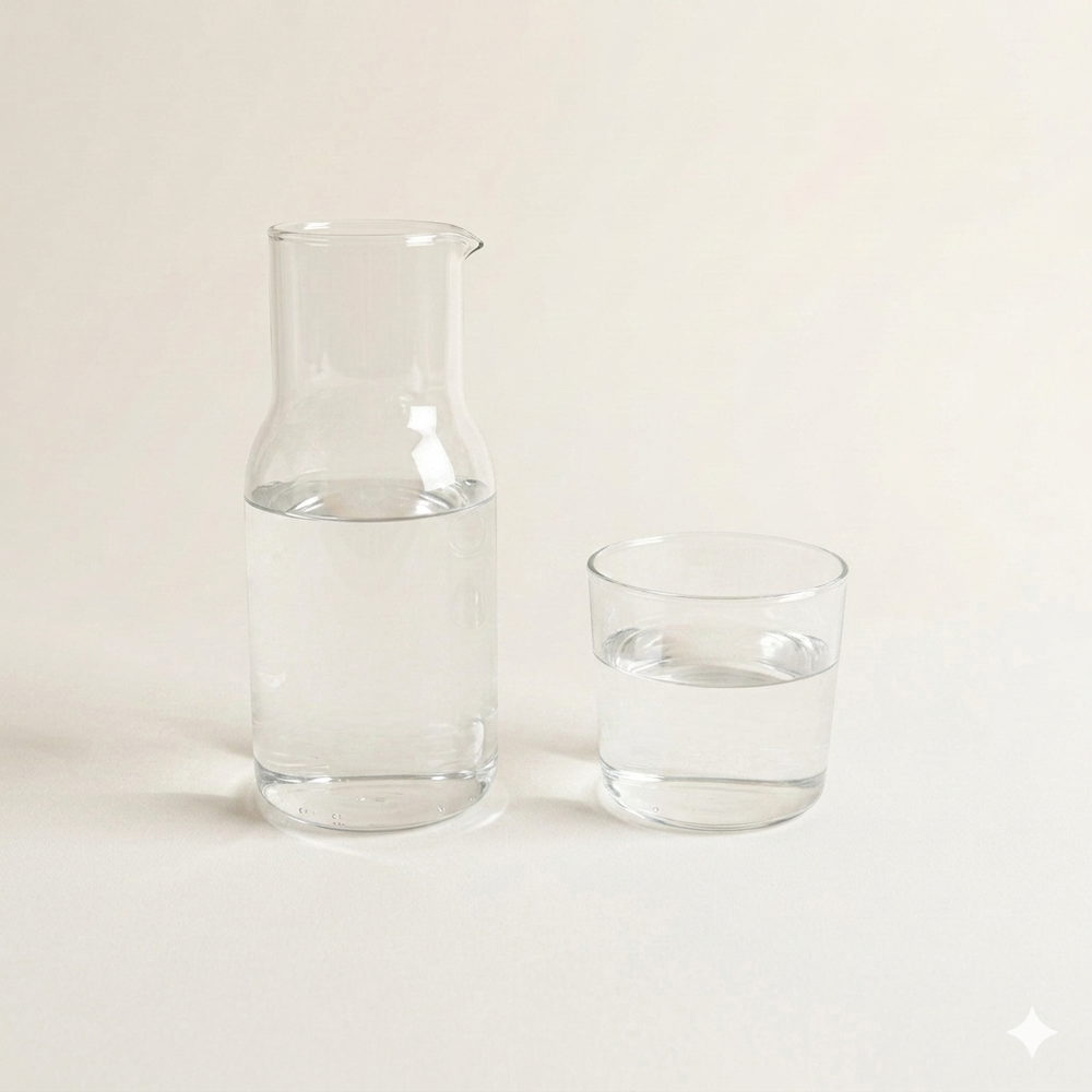 Glazen karaf met glas 550 ml