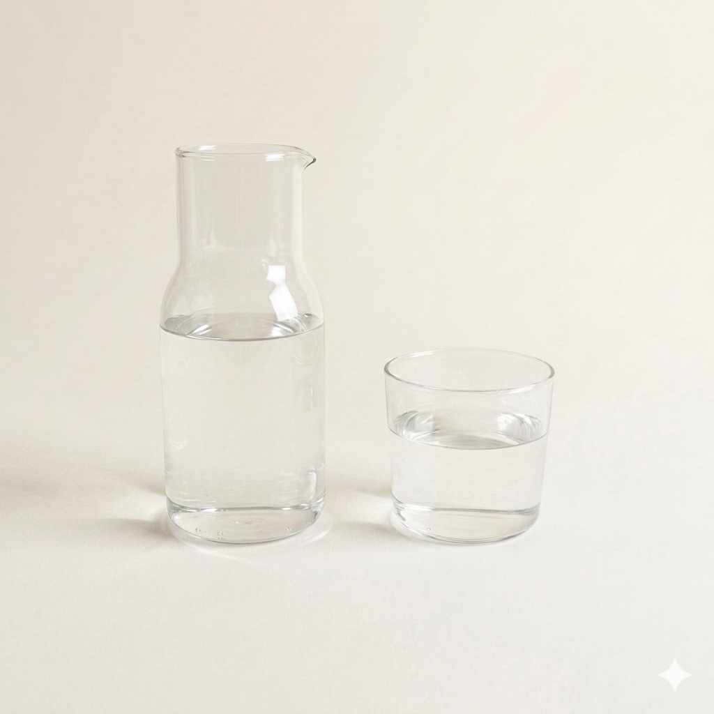 Glazen karaf met glas 550 ml