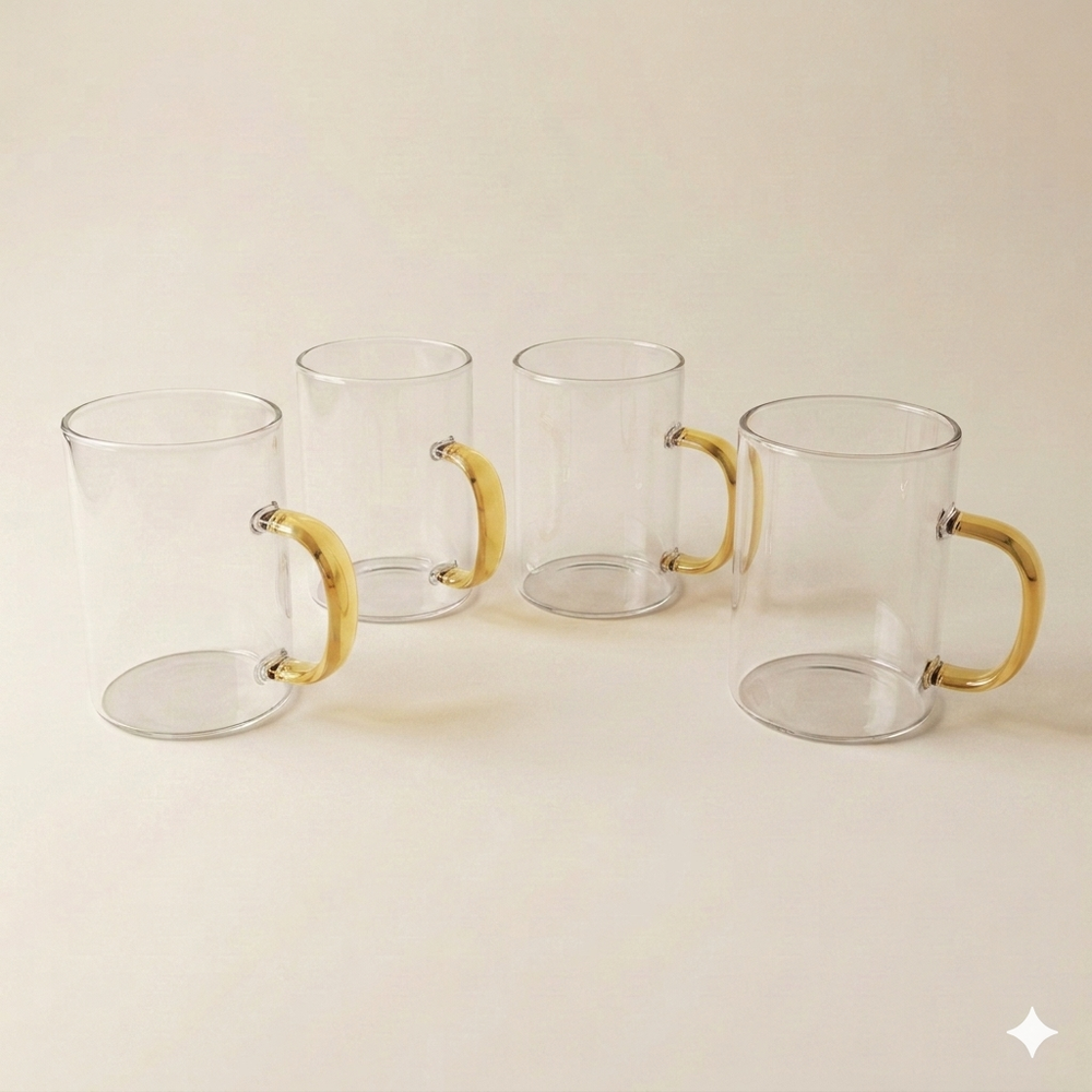 Theeglas geel 300 ml