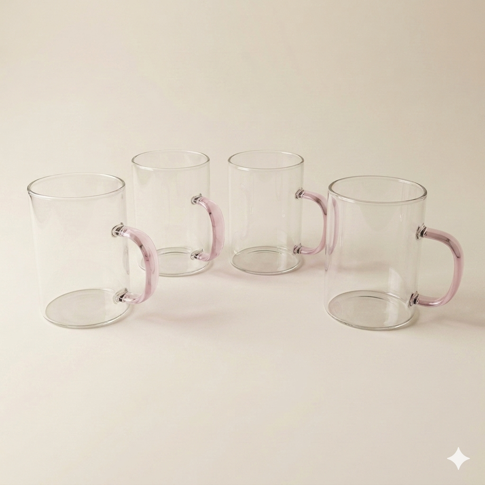 Theeglas roze