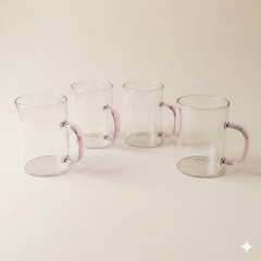 Theeglas roze