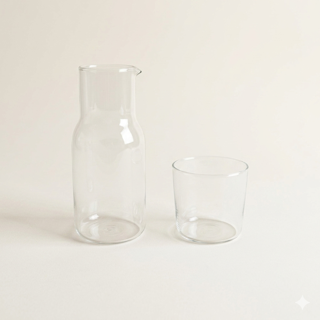 Glazen karaf met glas 550 ml