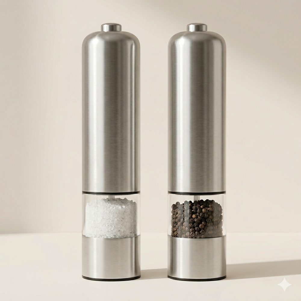 Elektrische Peper- en Zoutmolens Set | Rond Design