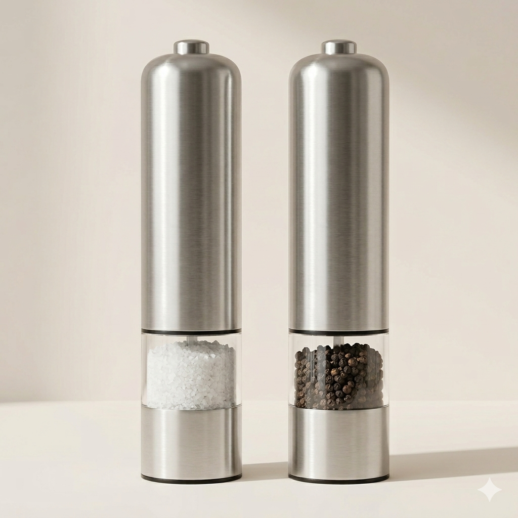 Elektrische Peper- en Zoutmolens Set | Rond Design
