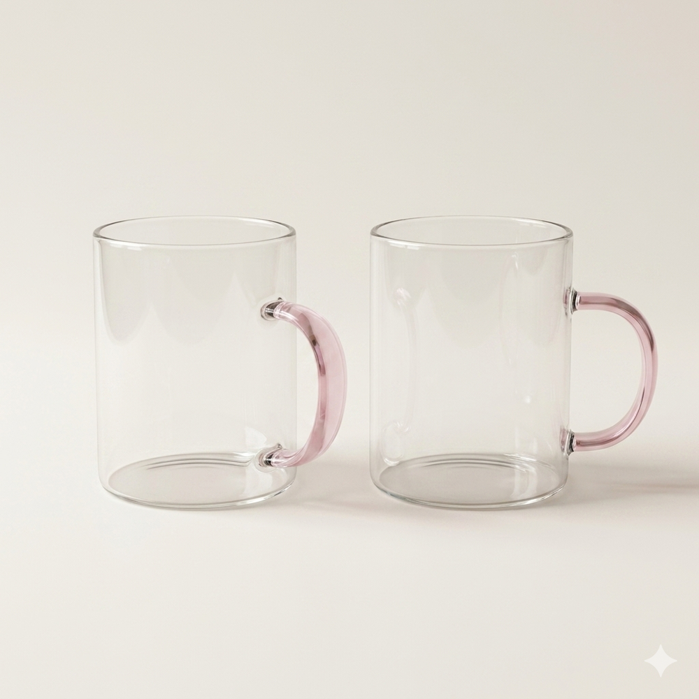 Theeglas roze