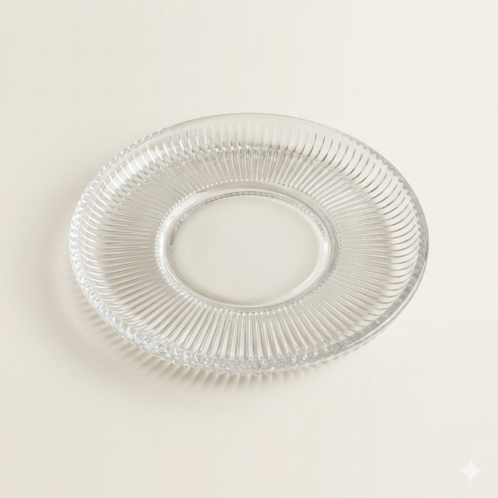 Set van 6 glazen koffiekopjes met schotel - 165 ml