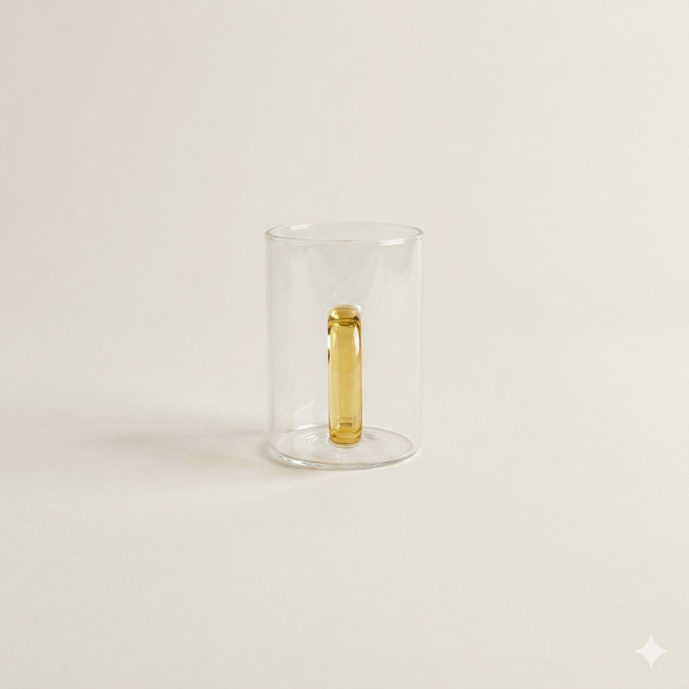 Theeglas geel 300 ml