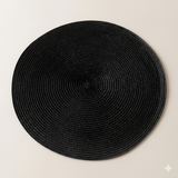 Ronde placemat zwart 38 cm
