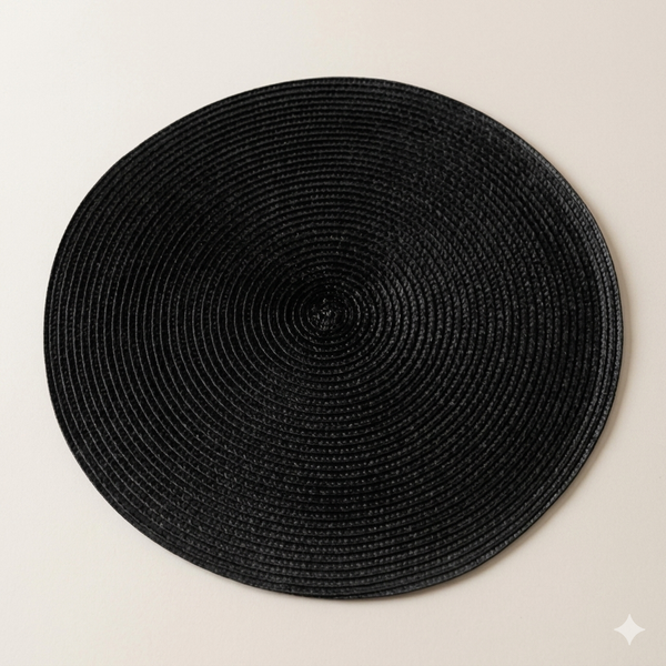 Zwarte luxe placemat –