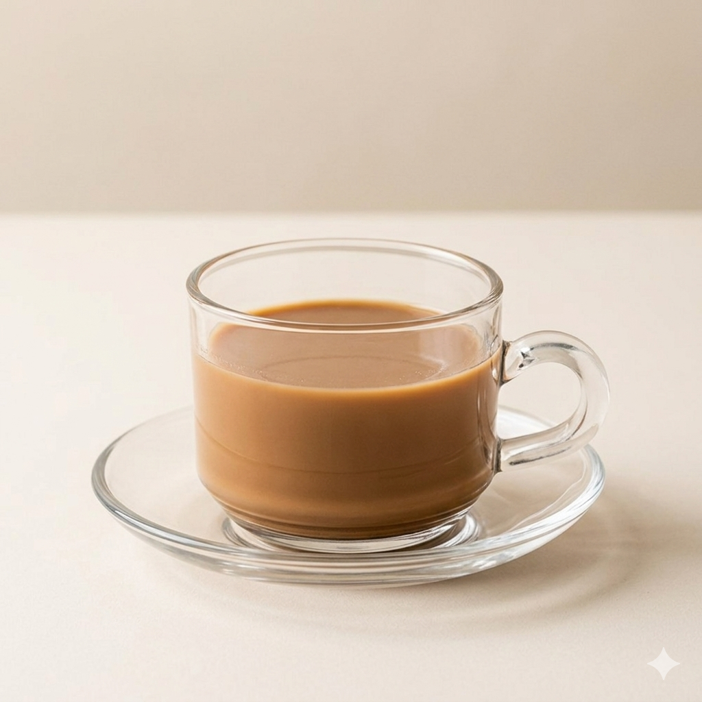 Set van 6 glazen koffiekopjes met schotel – 210 ml