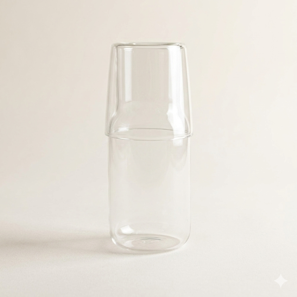 Glazen karaf met glas 550 ml