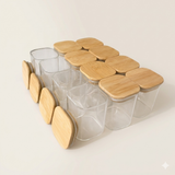 Bamboe kruidenpotten – 12 stuks