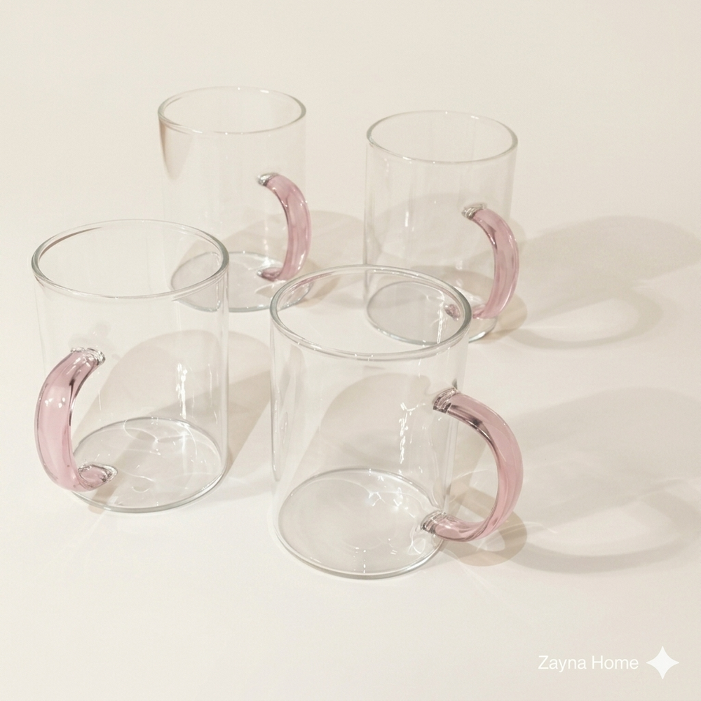 Theeglas roze