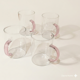 Theeglas roze 300 ml