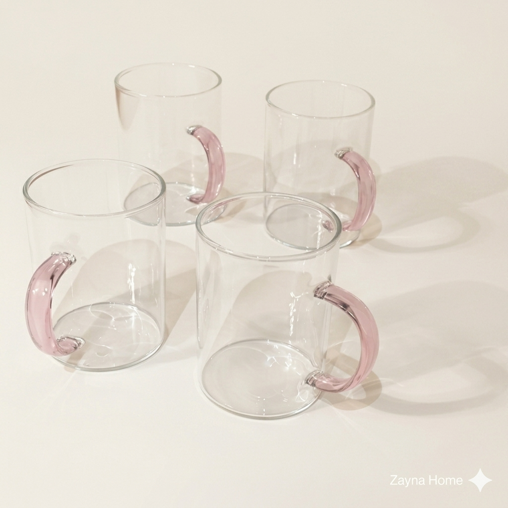 Theeglas roze