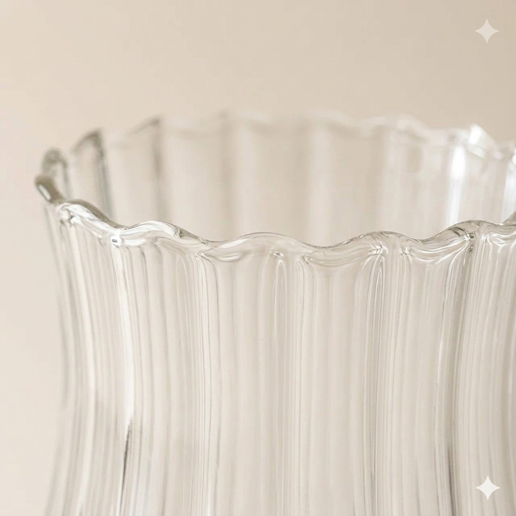 Glas geribbeld