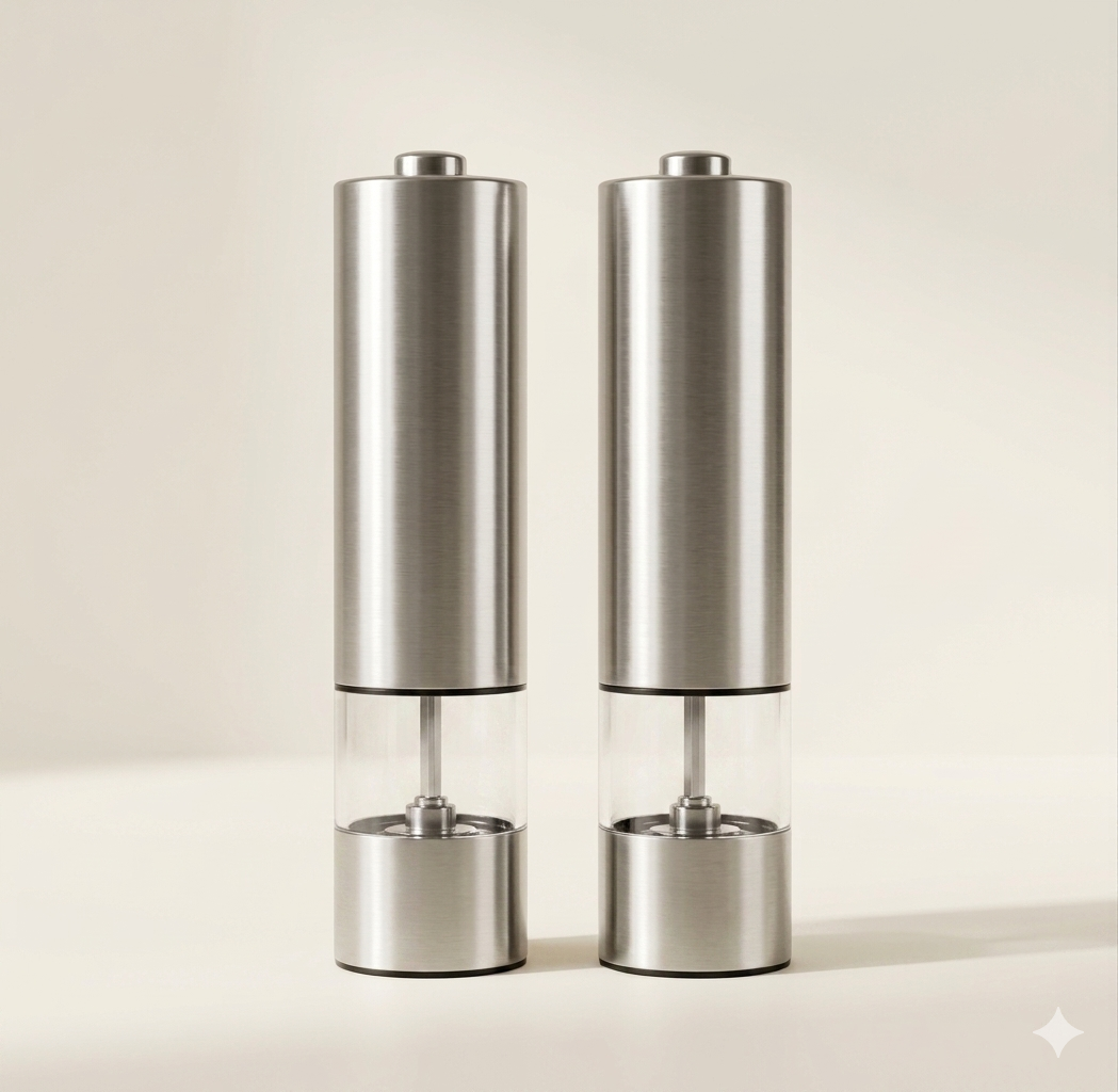 Elektrische Peper- en Zoutmolens Set | Hoekig Design