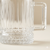 Glazen mokken met handvat 210 ml – set van 6