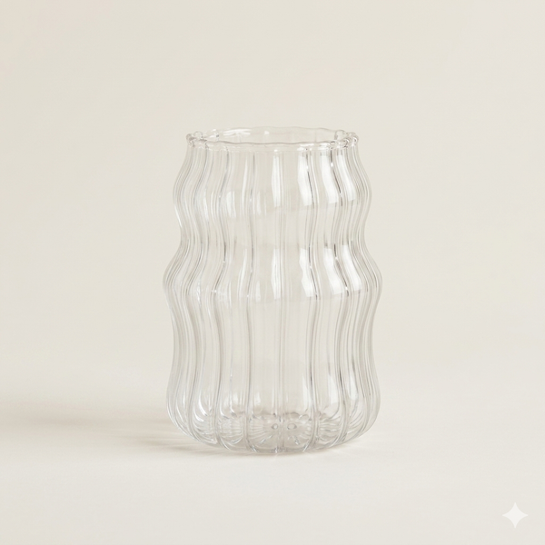 Glazen ribbelglas