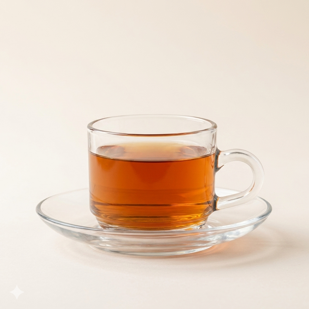 Set van 6 glazen koffiekopjes met schotel – 210 ml