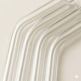 Gebogen glazen rietjes – set van 4