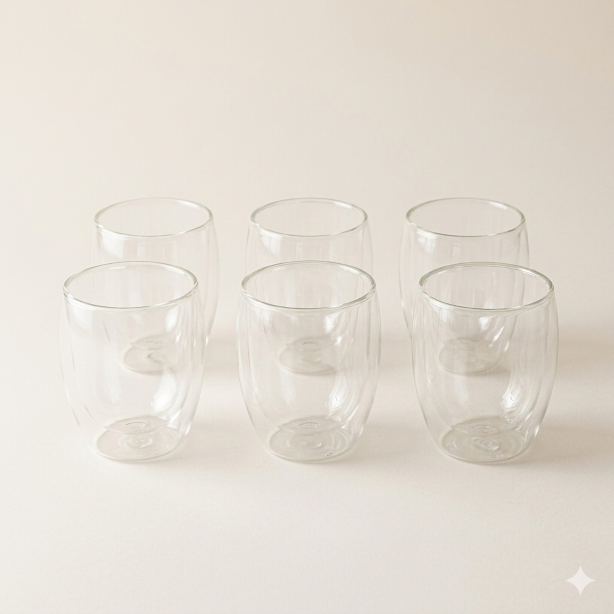 Dubbelwandige glazen 350 ml – set van 6 – borosilicaatglas
