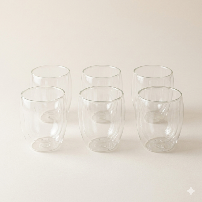 Dubbelwandige glazen 350 ml – set van 6