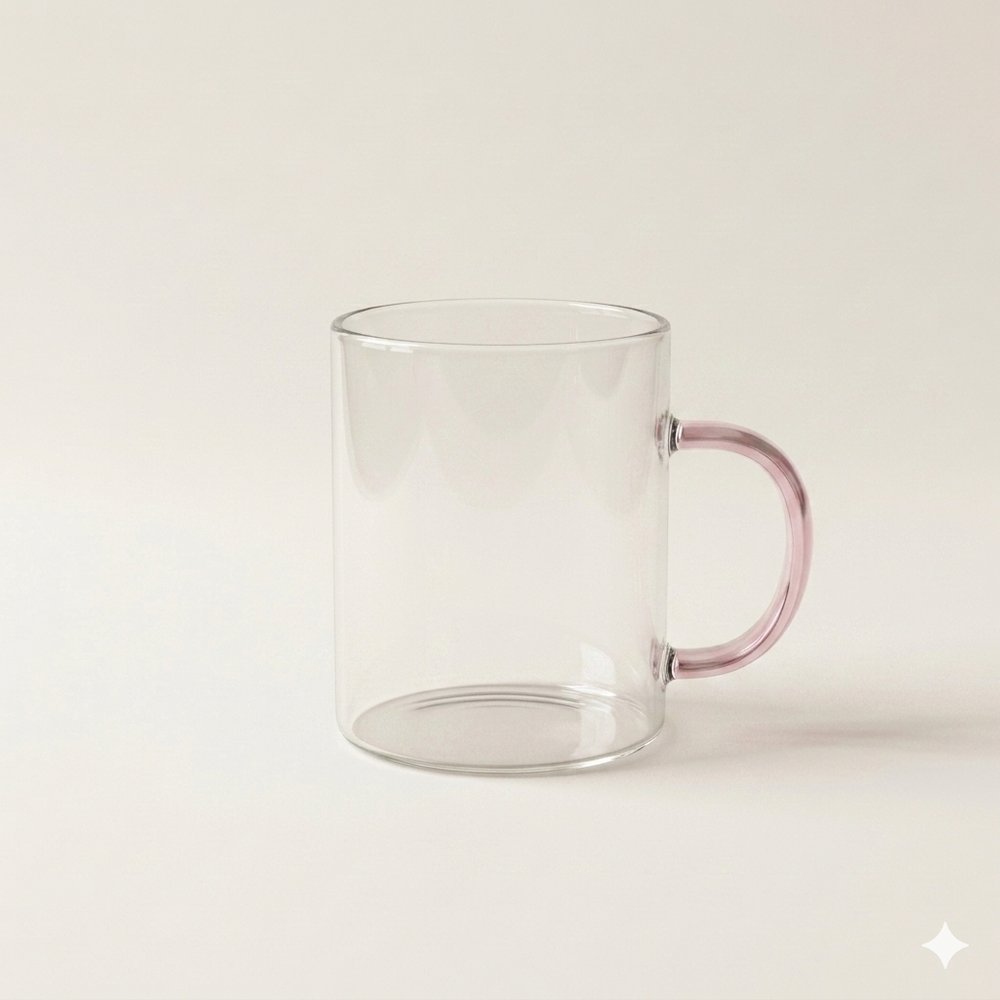 Theeglas roze