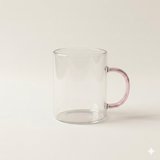 Theeglas roze 300 ml