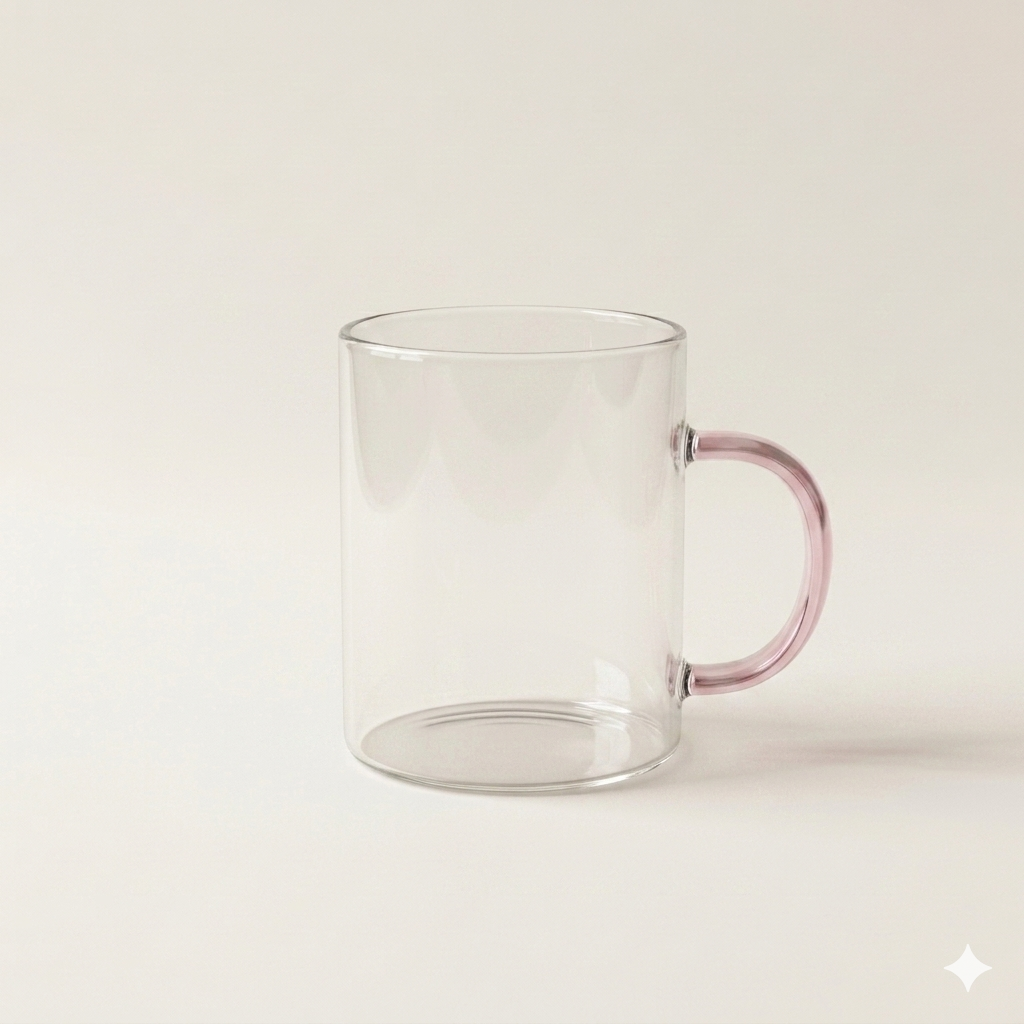 Theeglas roze