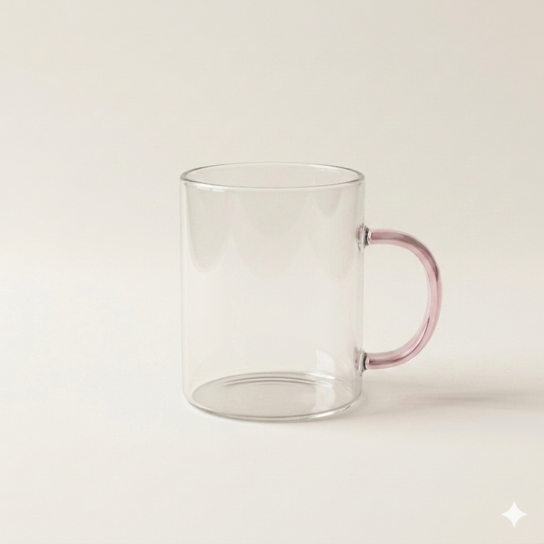 Theeglas roze