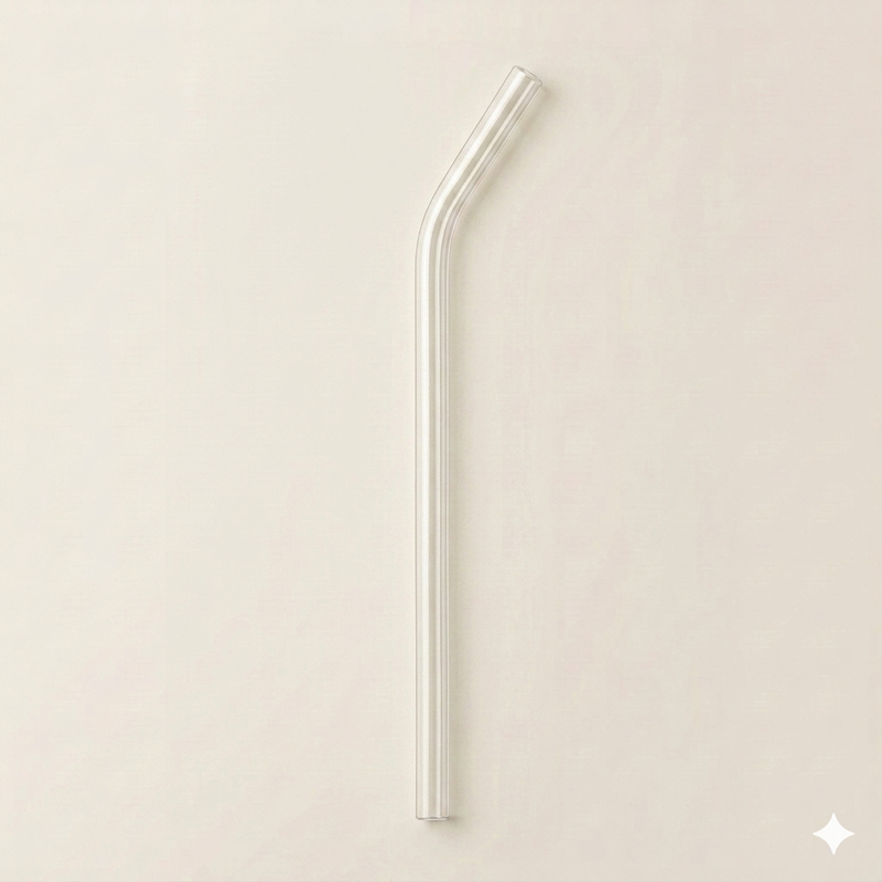 Gebogen glazen rietjes – set van 4