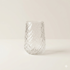 Gedraaid design glas 400 ml borosilicaatglas