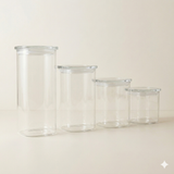 Transparante glazen voorraadpot 1100 ml