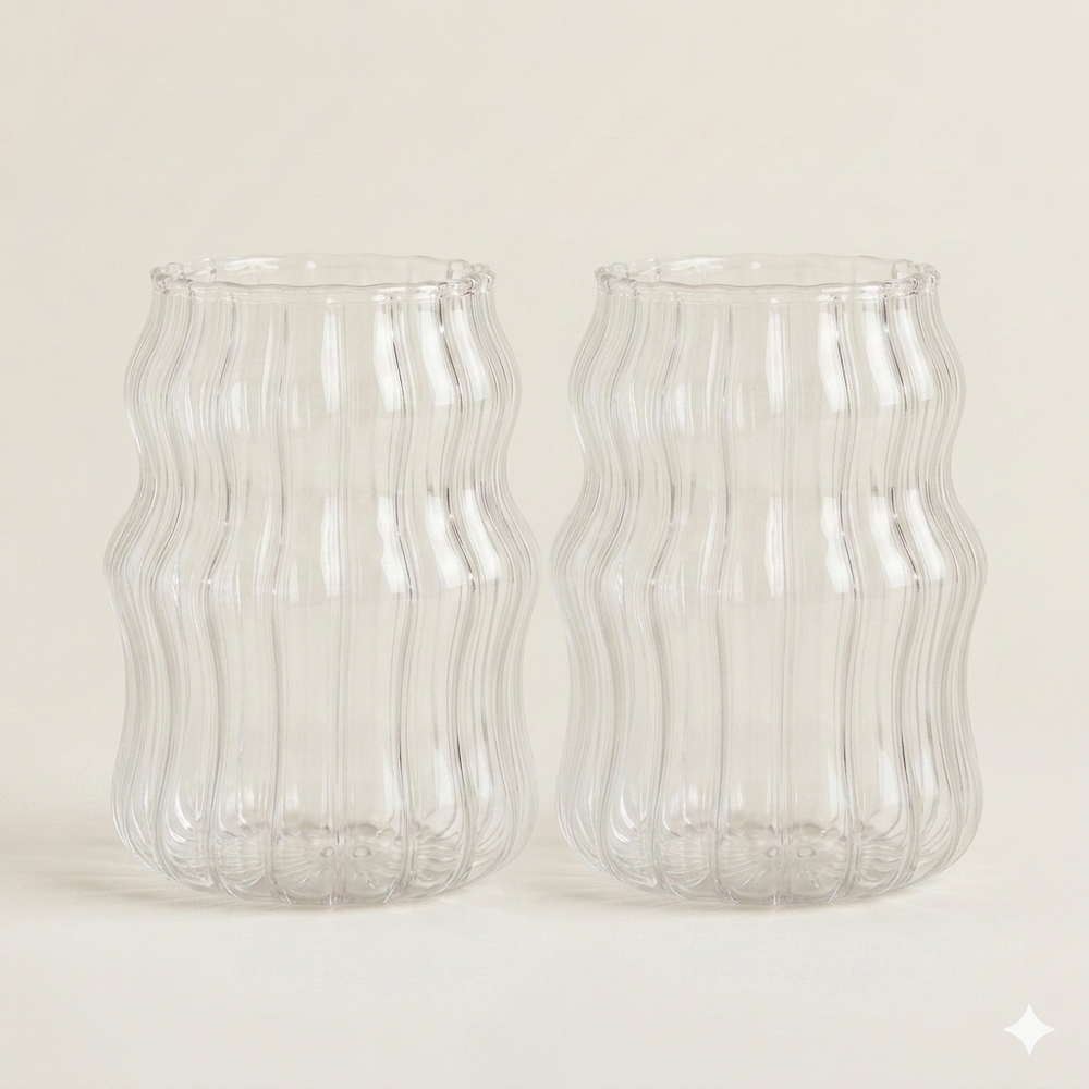 Glazen ribbelglas