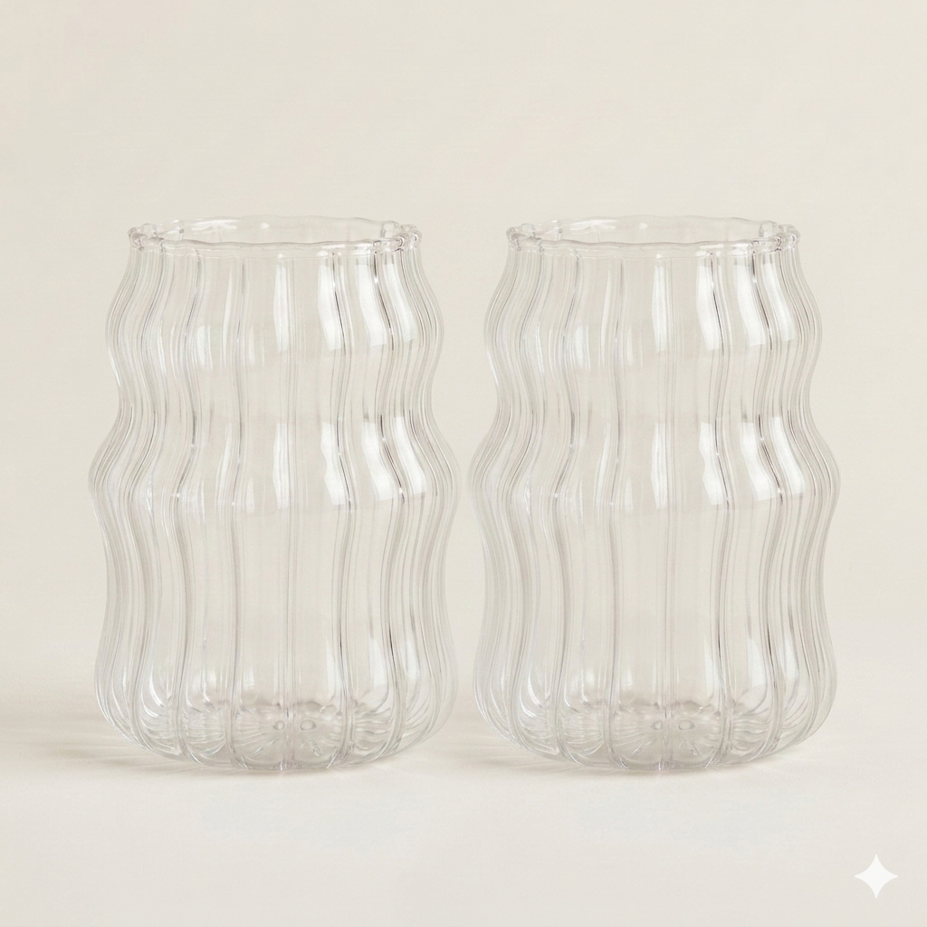 Glazen ribbelglas