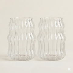 Glazen ribbelglas