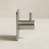 Vierkante zilveren wandhaken – 2 stuks