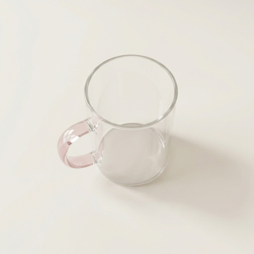 Theeglas roze