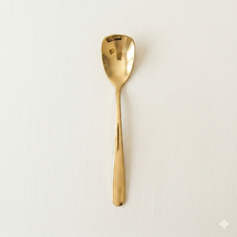 Set van 4 gouden ijslepels