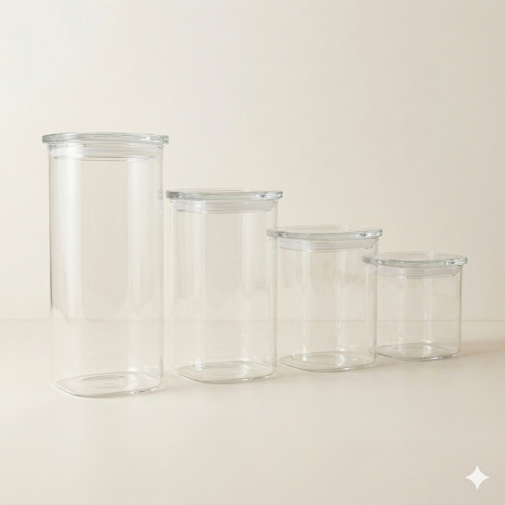 Voorraadpot 1500ml - borosilicaatglas