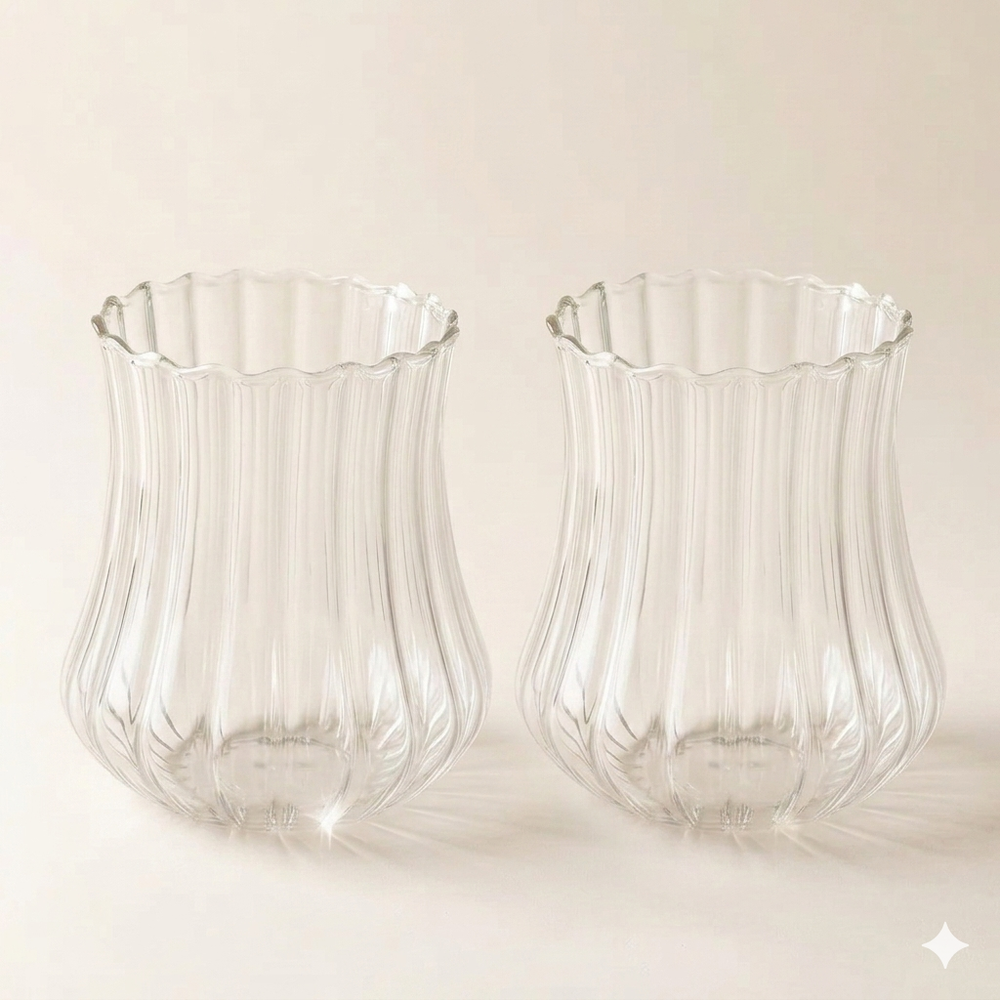 Glas geribbeld